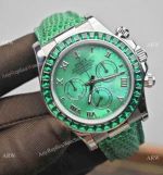 PPM Rolex Cosmo Daytona Superclone 4801 Green Square Diamond with MOP Dial